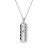 Thumbnail Image 2 of Men's Howlite Dog Tag Necklace Sterling Silver 24&quot;