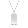 Thumbnail Image 3 of Men's Howlite Dog Tag Necklace Sterling Silver 24&quot;