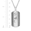 Thumbnail Image 6 of Men's Howlite Dog Tag Necklace Sterling Silver 24&quot;