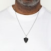 Thumbnail Image 5 of Men's Black Agate & Black Spinel Shield Necklace Sterling Silver 24&quot;