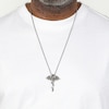 Thumbnail Image 4 of Men's Dragon & Sword Necklace Sterling Silver 24"