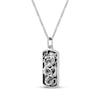 Thumbnail Image 2 of Men's Dragon Dog Tag Necklace Oxidized Sterling Silver 24&quot;