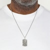 Thumbnail Image 6 of Men's Dragon Dog Tag Necklace Oxidized Sterling Silver 24&quot;