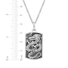 Thumbnail Image 7 of Men's Dragon Dog Tag Necklace Oxidized Sterling Silver 24&quot;