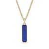 Thumbnail Image 0 of Men's Lapis Lazuli Necklace 14K Yellow Gold-Plated Sterling Silver 24"