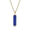 Thumbnail Image 1 of Men's Lapis Lazuli Necklace 14K Yellow Gold-Plated Sterling Silver 24"