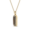 Thumbnail Image 2 of Men's Tiger's Eye Quartz, Black Spinel & Black Onyx Necklace 14K Yellow Gold-Plated Sterling Silver 24&quot;