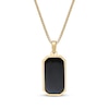 Thumbnail Image 3 of Men's Tiger's Eye Quartz, Black Spinel & Black Onyx Necklace 14K Yellow Gold-Plated Sterling Silver 24&quot;