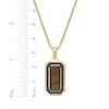 Thumbnail Image 6 of Men's Tiger's Eye Quartz, Black Spinel & Black Onyx Necklace 14K Yellow Gold-Plated Sterling Silver 24&quot;