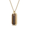 Thumbnail Image 2 of Men's Tiger's Eye Quartz Dog Tag Necklace 14K Yellow Gold-Plated Sterling Silver 24&quot;