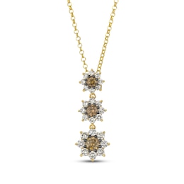 Le Vian Diamond Drop Necklace 1-1/3 ct tw 14K Honey Gold 19&quot;