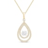 Thumbnail Image 1 of Unstoppable Love Diamond Double Teardrop Necklace 3/4 ct tw 10K Yellow Gold 19&quot;