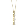 Thumbnail Image 2 of Multi-Diamond Marquise Drop Necklace 1/5 ct tw 10K Yellow Gold 18&quot;