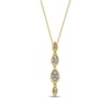 Thumbnail Image 3 of Multi-Diamond Marquise Drop Necklace 1/5 ct tw 10K Yellow Gold 18&quot;