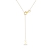 Thumbnail Image 4 of Multi-Diamond Marquise Drop Necklace 1/5 ct tw 10K Yellow Gold 18&quot;