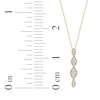 Thumbnail Image 5 of Multi-Diamond Marquise Drop Necklace 1/5 ct tw 10K Yellow Gold 18&quot;