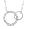 Thumbnail Image 1 of Threads of Love Linked Circles Necklace 1/10 ct tw 10K White Gold 18&quot;