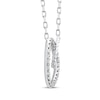 Thumbnail Image 1 of Threads of Love Linked Circles Necklace 1/10 ct tw 10K White Gold 18"