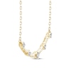 Thumbnail Image 2 of Threads of Love Diamond Station Smile Necklace 1/6 ct tw 10K Yellow Gold 19.75&quot;