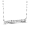 Thumbnail Image 1 of Threads of Love Diamond Bar Necklace 1/4 ct tw 10K White Gold 19"