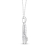 Thumbnail Image 1 of Threads of Love Diamond Teardrop Necklace 1/2 ct tw 10K White Gold 18"