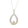 Thumbnail Image 1 of Threads of Love Diamond Teardrop Necklace 1/2 ct tw 10K Yellow Gold 18&quot;