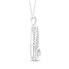 Thumbnail Image 2 of Threads of Love Diamond Teardrop Necklace 1 ct tw 10K White Gold 18&quot;