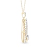 Thumbnail Image 2 of Threads of Love Diamond Teardrop Necklace 1 ct tw 10K Yellow Gold 18&quot;