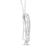 Thumbnail Image 2 of Threads of Love Diamond Curved Bar Necklace 1/2 ct tw 10K White Gold 18&quot;