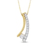 Thumbnail Image 0 of Threads of Love Diamond Curved Bar Necklace 1/2 ct tw 10K Yellow Gold 18"