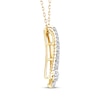 Thumbnail Image 1 of Threads of Love Diamond Curved Bar Necklace 1/2 ct tw 10K Yellow Gold 18"