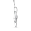 Thumbnail Image 2 of Threads of Love Diamond Swirl Necklace 1/2 ct tw 10K White Gold 18&quot;