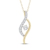 Thumbnail Image 1 of Threads of Love Diamond Swirl Necklace 1/2 ct tw 10K Yellow Gold 18&quot;