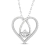 Thumbnail Image 1 of Threads of Love Diamond Heart Necklace 1/4 ct tw 10K White Gold 18&quot;