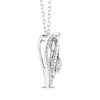 Thumbnail Image 2 of Threads of Love Diamond Heart Necklace 1/4 ct tw 10K White Gold 18&quot;