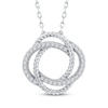 Thumbnail Image 0 of Threads of Love Diamond Knot Necklace 1/5 ct tw Sterling Silver 18"