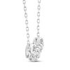 Thumbnail Image 1 of Memories, Moments, Magic Diamond Three-Stone Necklace 1 ct tw 10K White Gold 18.75"