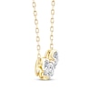 Thumbnail Image 2 of Memories, Moments, Magic Diamond Three-Stone Necklace 1 ct tw 10K Yellow Gold 18.75&quot;