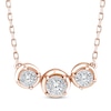 Thumbnail Image 1 of Memories, Moments, Magic Diamond Three-Stone Necklace 1/6 ct tw 10K Rose Gold 18&quot;