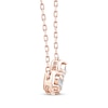 Thumbnail Image 2 of Memories, Moments, Magic Diamond Three-Stone Necklace 1/6 ct tw 10K Rose Gold 18&quot;