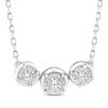 Thumbnail Image 1 of Memories, Moments, Magic Diamond Three-Stone Necklace 1/6 ct tw 10K White Gold 18&quot;