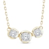 Thumbnail Image 1 of Memories Moments Magic Diamond Three-Stone Necklace 1/4 ct tw 10K Yellow Gold 18.5&quot;