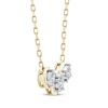 Thumbnail Image 2 of Memories Moments Magic Diamond Three-Stone Necklace 1/4 ct tw 10K Yellow Gold 18.5&quot;