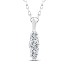 Thumbnail Image 1 of Memories Moments Magic Diamond Three-Stone Vertical Necklace 1/3 ct tw 10K White Gold 18&quot;