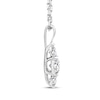 Thumbnail Image 2 of Memories Moments Magic Diamond Three-Stone Vertical Necklace 1/3 ct tw 10K White Gold 18&quot;