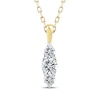 Thumbnail Image 1 of Memories Moments Magic Diamond Three-Stone Vertical Necklace 1/3 ct tw 10K Yellow Gold 18&quot;