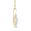 Thumbnail Image 2 of Memories Moments Magic Diamond Three-Stone Vertical Necklace 1/3 ct tw 10K Yellow Gold 18&quot;