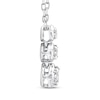 Thumbnail Image 2 of Memories Moments Magic Diamond Three-Stone Vertical Necklace 1/4 ct tw 10K White Gold 18&quot;