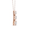 Thumbnail Image 2 of Memories Moments Magic Diamond Three-Stone Vertical Necklace 1 ct tw 10K Rose Gold 18&quot;