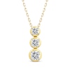 Thumbnail Image 1 of Memories Moments Magic Diamond Three-Stone Vertical Necklace 1 ct tw 10K Yellow Gold 18&quot;